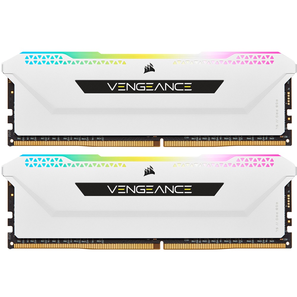 Corsair Vengeance RGB PRO SL 32GB (2x16GB) DDR4 3600Mhz C18 White Heatspreader Desktop Gaming Memory