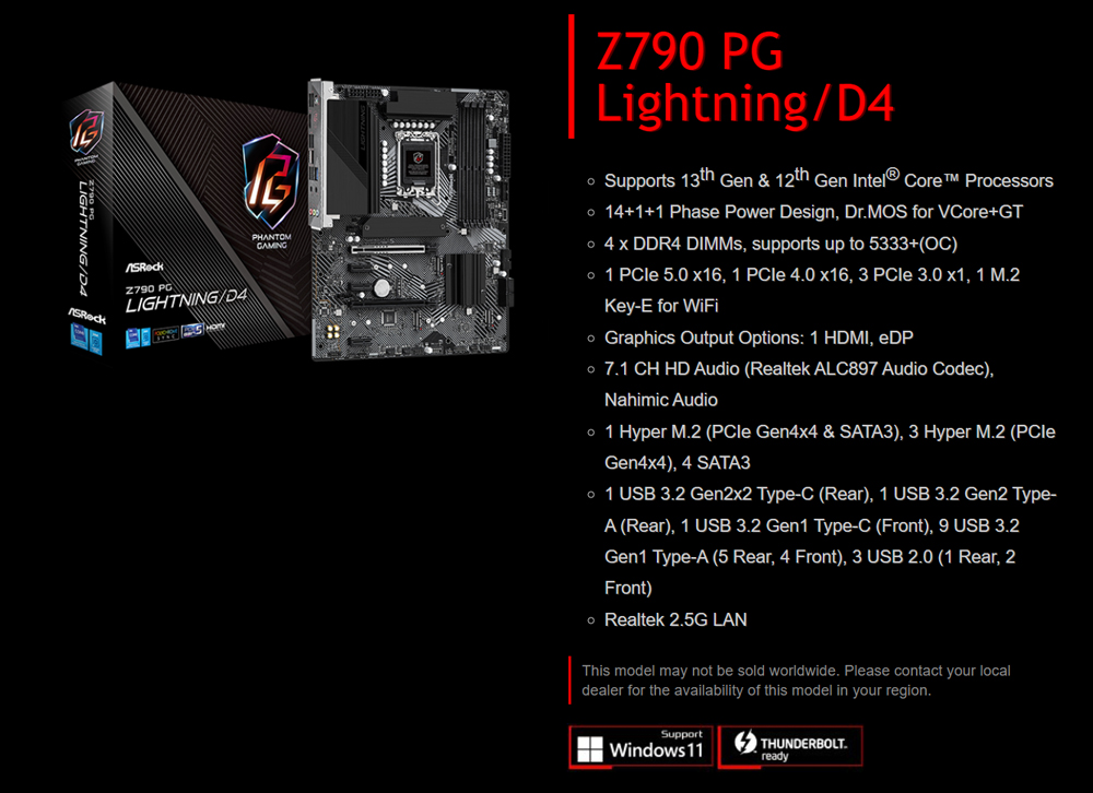 ハイクオリティ ASROCK ASRock Z790 PG Lightning D4 ATX LGA1700