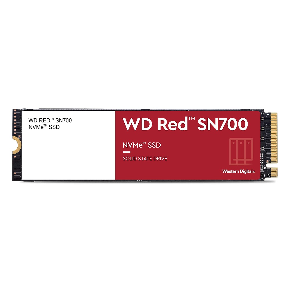 Western Digital WD Red SN700 500GB NVMe NAS SSD 3430MB/s 2600MB/s R/W 1000TBW 420K/515K IOPS M.2 Gen3x4 1.75M hrs MTBF 5yrs wty