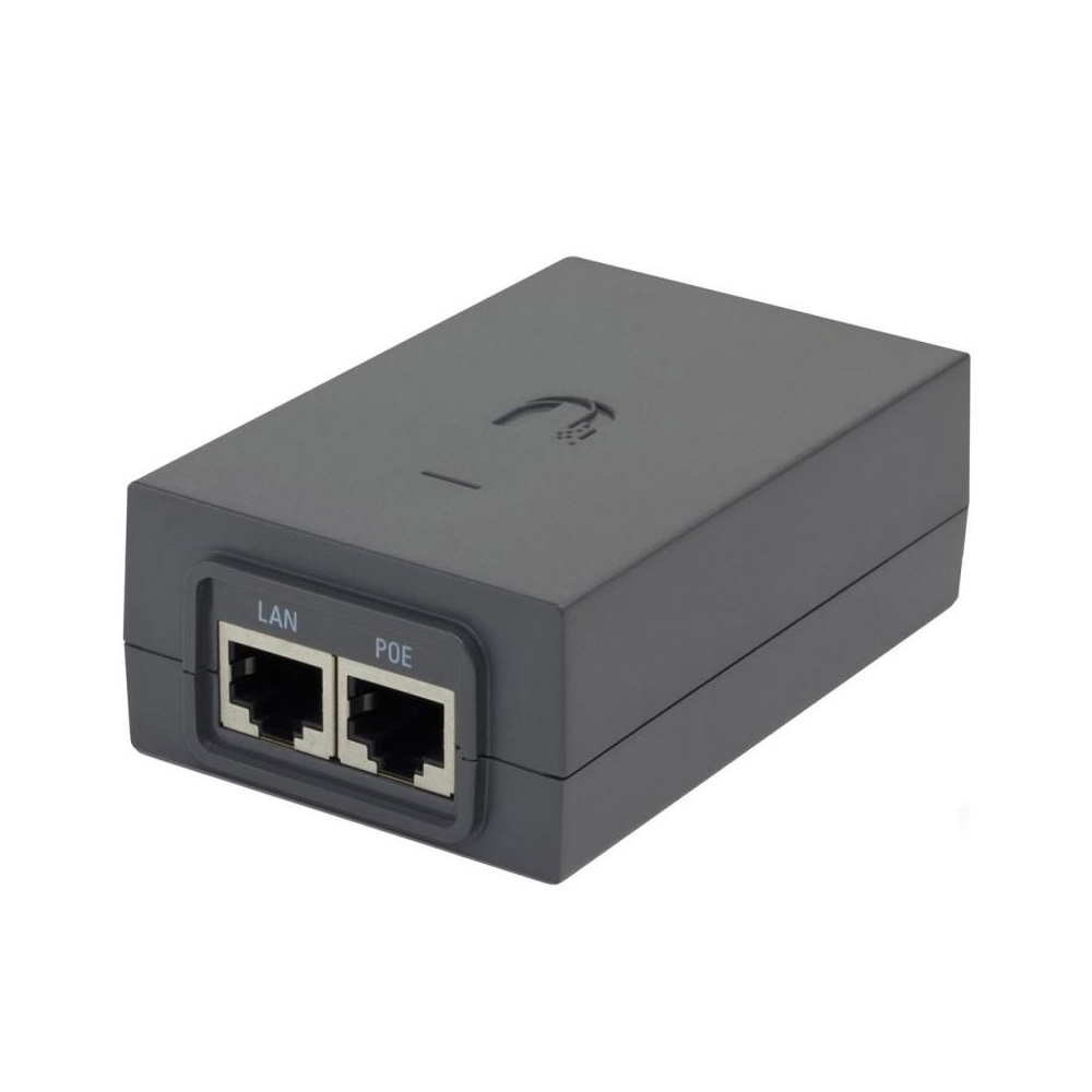 Ubiquiti PoE Adapter, 24VDC, 12W, Gigabit Ethernet, ESD protection & LED, Surge and Clamping Protection, Black, Incl 2Yr Warr