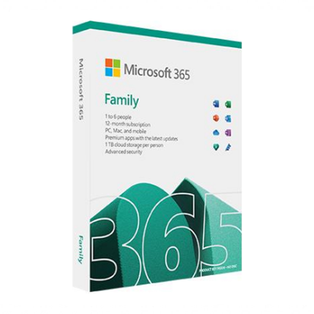 6GQ-01554 Microsoft 365 Family Office 6 Users 1 Year * Box *