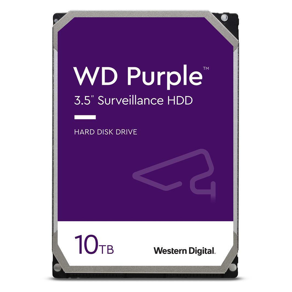 Western Digital WD Purple Pro 10TB 3.5' Surveillance HDD 7200RPM 256MB SATA3 265MB/s 550TBW 24x7 64 Cameras AV NVR DVR 2.5mil MTBF 5yrs