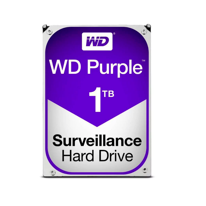 Western Digital "Western Digital WD 1TB Purple 3.5"" Hard Drive, SATA III(6Gbps), 5400RPM, 256MB Cache, Surveillance Storage, up to 64 Cameras, 3y"
