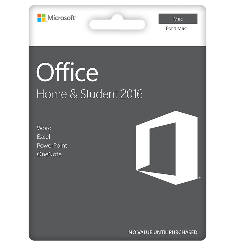 Microsoft Office Home & Student 2016 MAC - Email licence