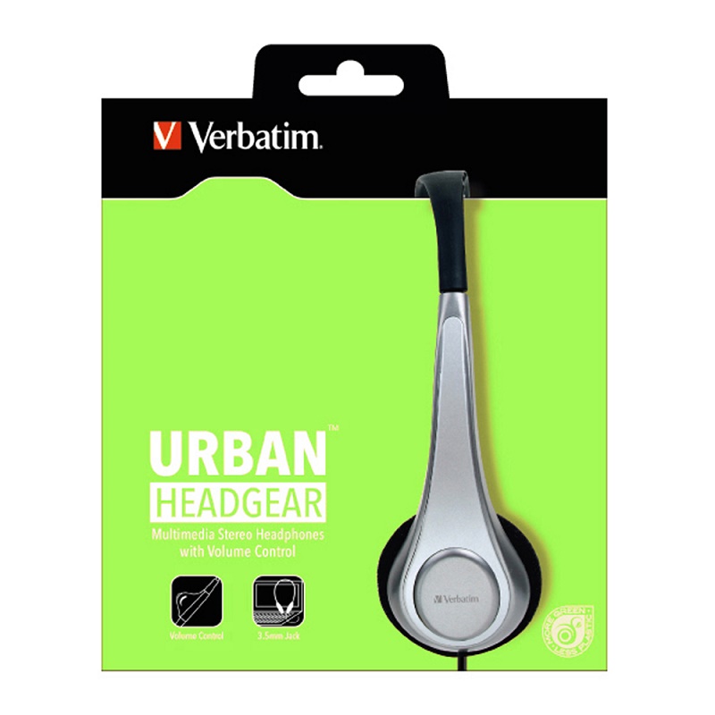 Verbatim Multimedia Headset with Volume Control Headphone - Ideal for Office, Education, Business, SME, Suitable for PC, Laptop, Desktop