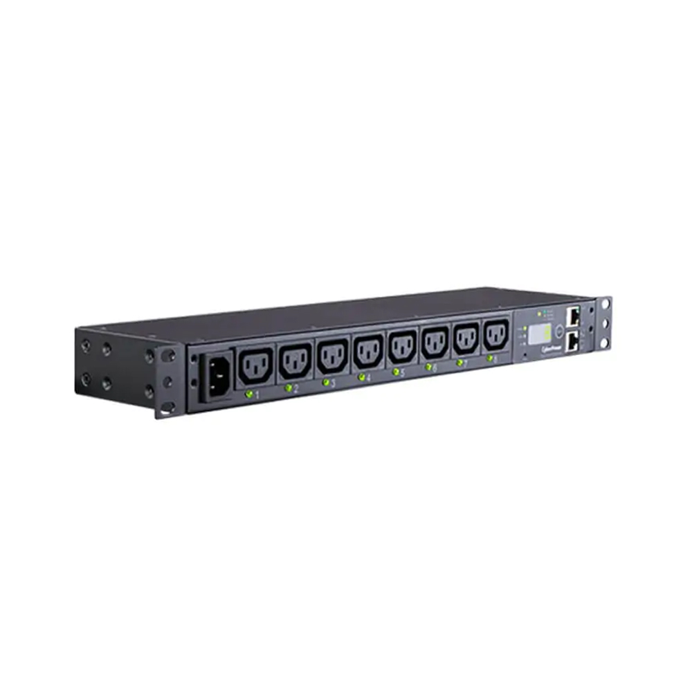 CyberPower Switched ePDU 1RU horizontal 12Amp input- (PDU15SWHVIEC8FNET) ????????SNMP Network Connection ???????? 8x IEC -320 C13 out ???????? IEC -320 C14 in- 2 Years WTY