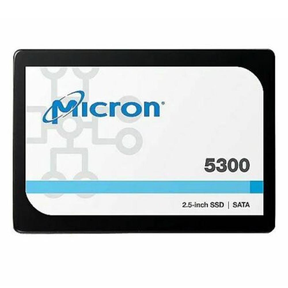 Micron 5300 PRO 3.84TB  2.5' SATA EnterpriseSSD 540R/520W MB/s 95K/22K IOPS 8410TBW 1.5DWPD 3M hrs MTTF AES 256-bit encryption Server Data Centre 5yrs