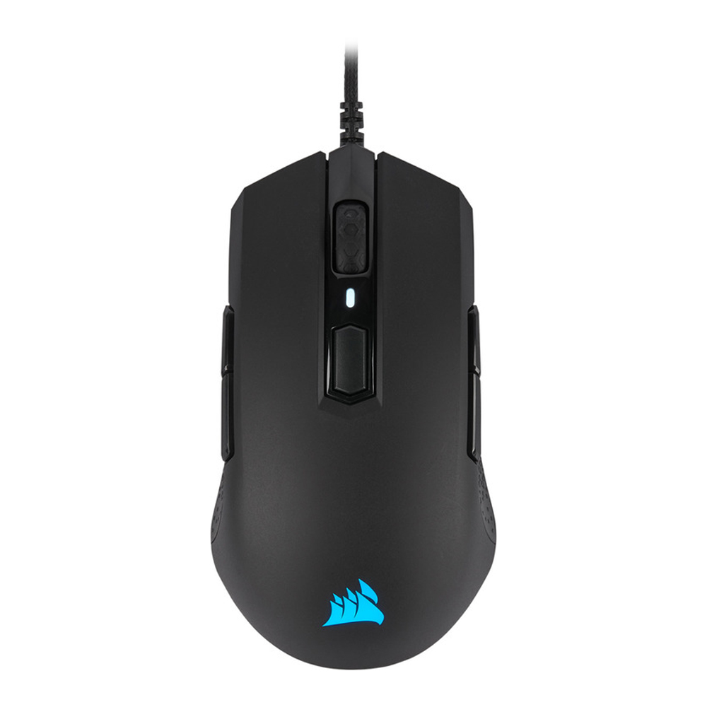 Corsair M55 RGB PRO Ambidextrous Multi-Grip Gaming Black Mouse, 200-12,400 DPI, ICUE Software. 2 Years Warranty