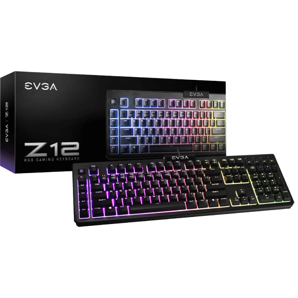 EVGA Z12 RGB Gaming Keyboard Water Resistant 834-W0-12US-KR