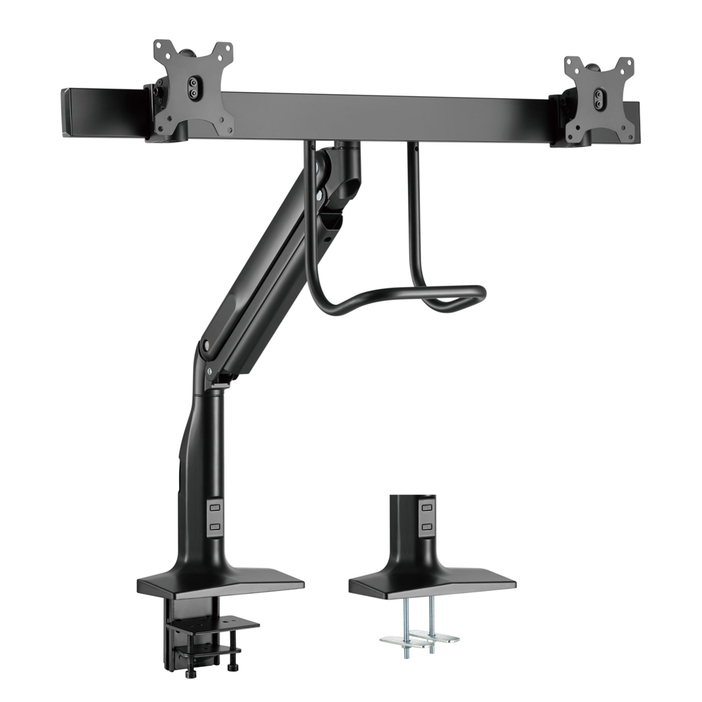 Brateck Dual Monitors Select Gas Spring Aluminum Monitor Arm Fit Most 17???-35??? Monitors Up to 10kg per screen VESA 75x75/100x100(LS)-LDT23
