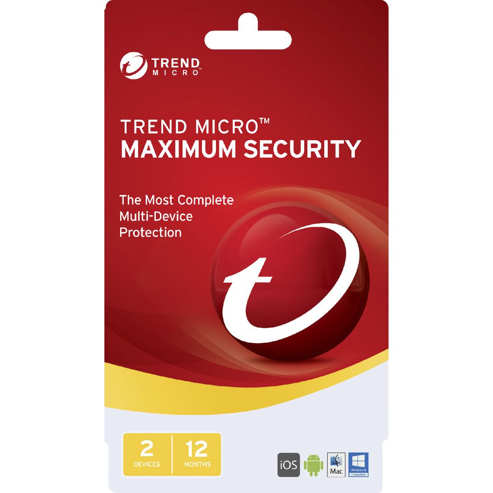 Trend Micro Maximum Security 2 Devices 1 year  Email Key
