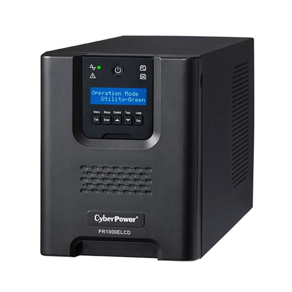 CyberPower PRO Series 1000VA / 900W (10A) Tower UPS with LCD - (PR1000ELCD)-3 yrs Adv. Rep & 2 yrs on Int. Battery WTY