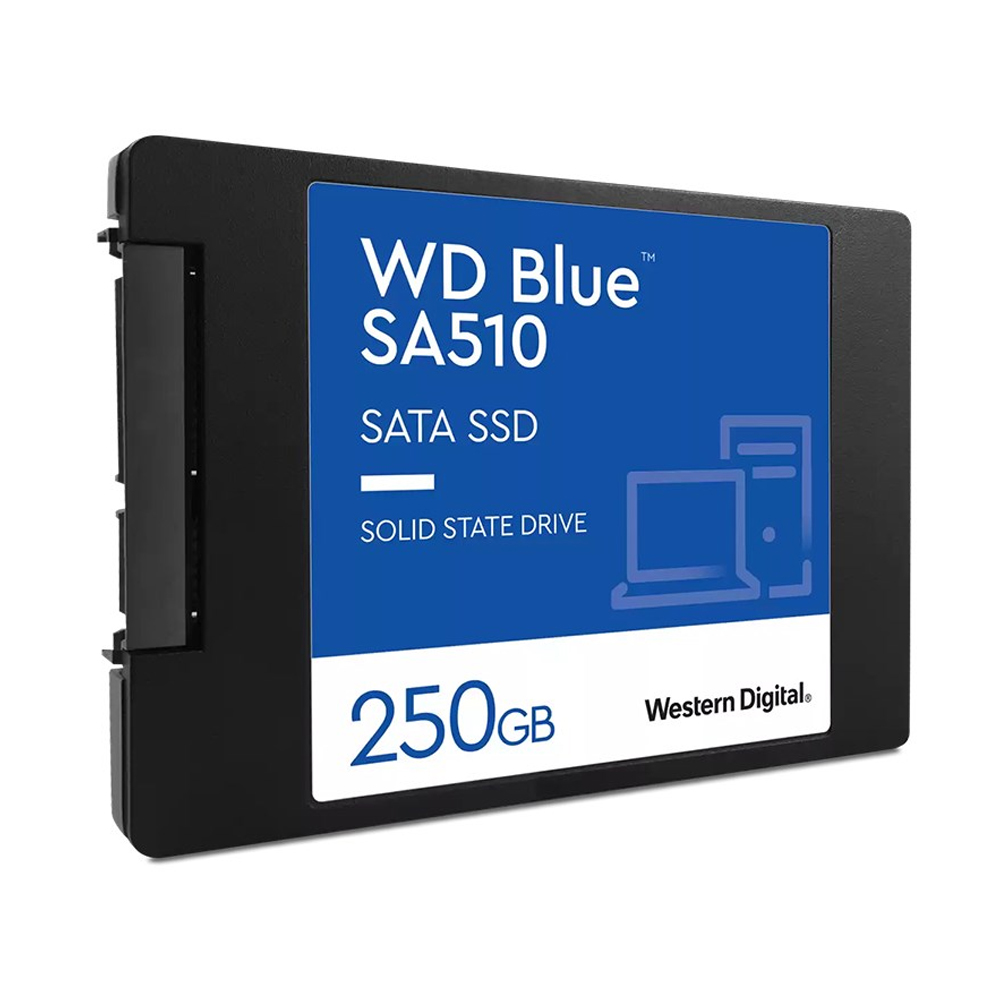Western Digital WD Blue 250GB 2.5' SATA SSD 560R/525W MB/s 95K/81K IOPS 100TBW 1.75M hrs MTBF 3D NAND 7mm 5yrs Wty