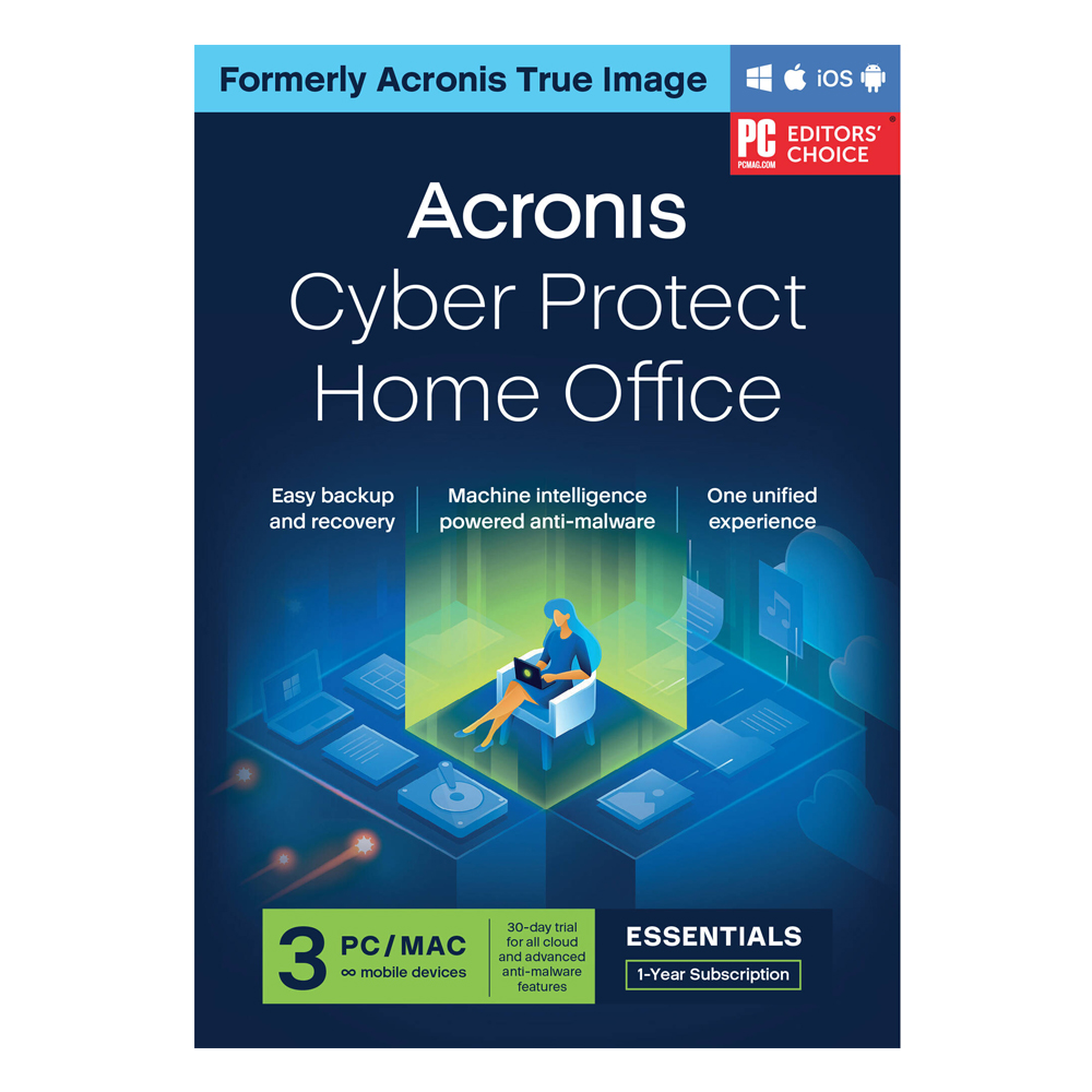 Acronis Cyber Protect Home Office Essentials 3 Computer 1yr
