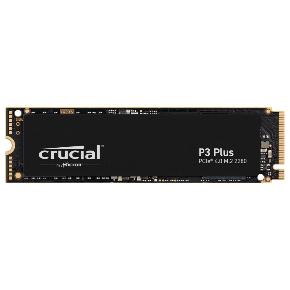 Crucial P3 Plus 2TB Gen4 NVMe SSD 5000/4200 MB/s R/W 440TBW 680K/850K IOPS 1.5M hrs MTTF Full-Drive Encryption M.2 PCIe4 5yrs