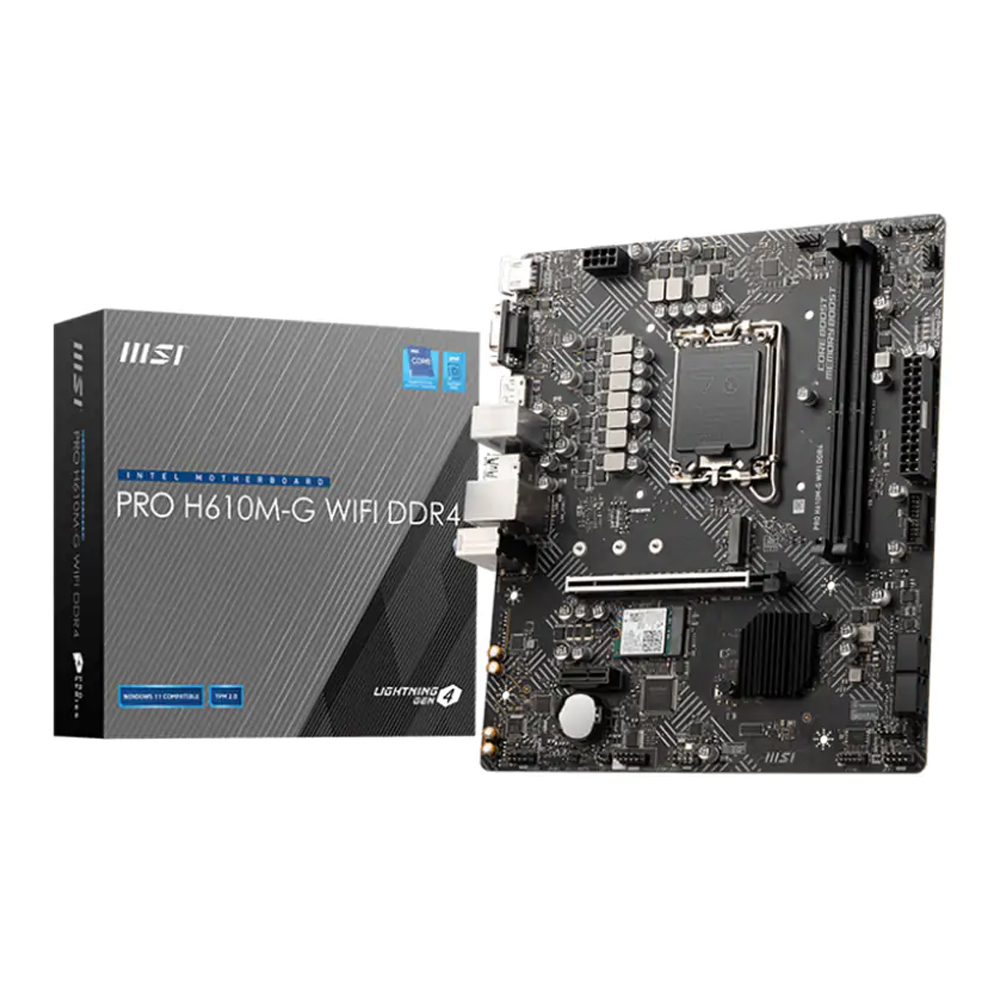 MSI PRO H610M-G DDR4 WIFI mATX motherboard