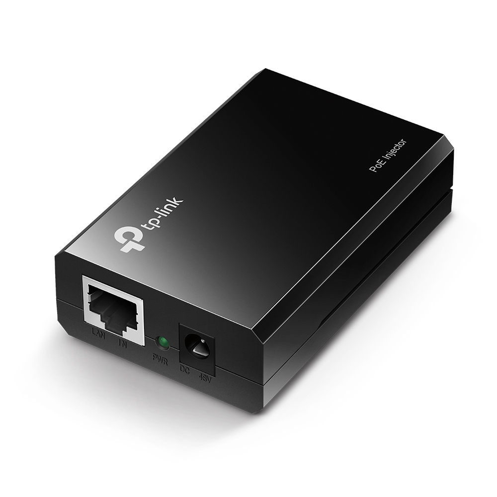 TP-Link POE150S Omada PoE Injector Adapter, IEEE 802.3af compliant, Data and power carried over the same cable up to 100 meters, plastic case, pocket