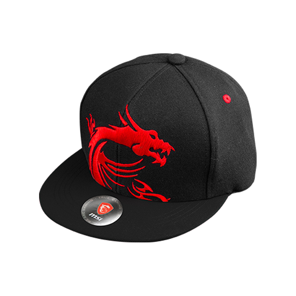 MSI Gaming Dragon Logo Black Snapback Baseball Hat Cap