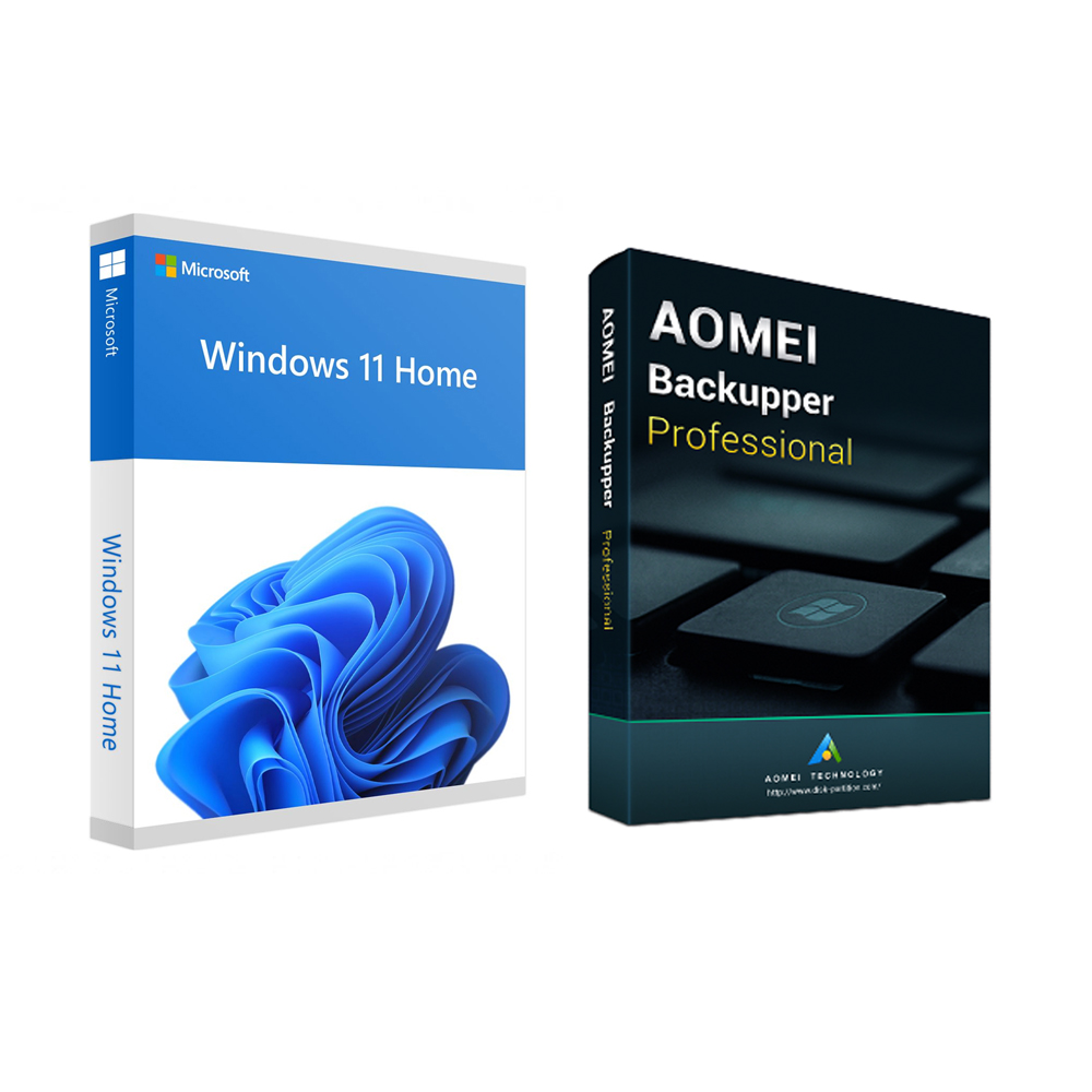 (Bundle) Microsoft W11 Home + Aomei Backupper Pro license