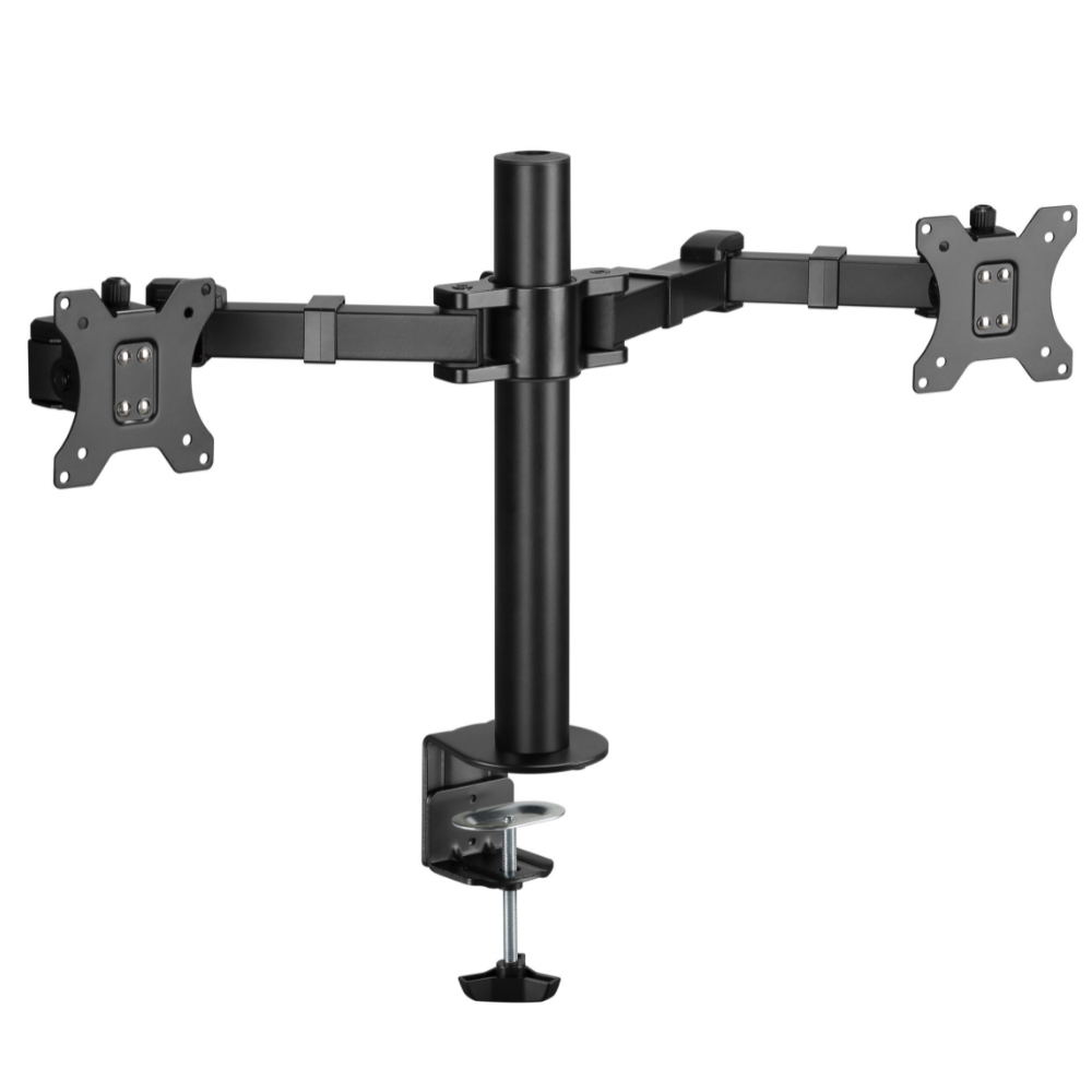 Brateck Dual Monitors Affordable Steel Articulating Monitor Arm Fit Most 17'-31' Monitors Up to 9kg per screen VESA 75x75/100x100