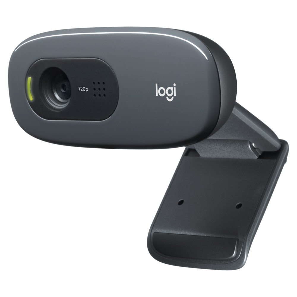 Logitech C270 3MP HD Webcam 720p/30fps, Widescreen Video Calling, Light Correc, Noise-Reduced Mic for Skype, Teams, Hangouts, PC/Laptop/Macbook/Tablet