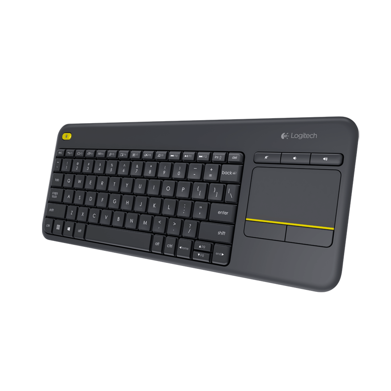 Logitech K400 Plus Wireless Touch Keyboard + Trackpad Black