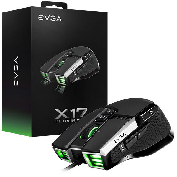 EVGA X17 Gaming Mouse Wired Black 903-W1-17BK-K3