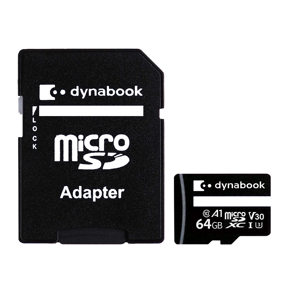 DYNABOOK 64G UHS-3 Performance MicroSD Card inc Adaptor 4K