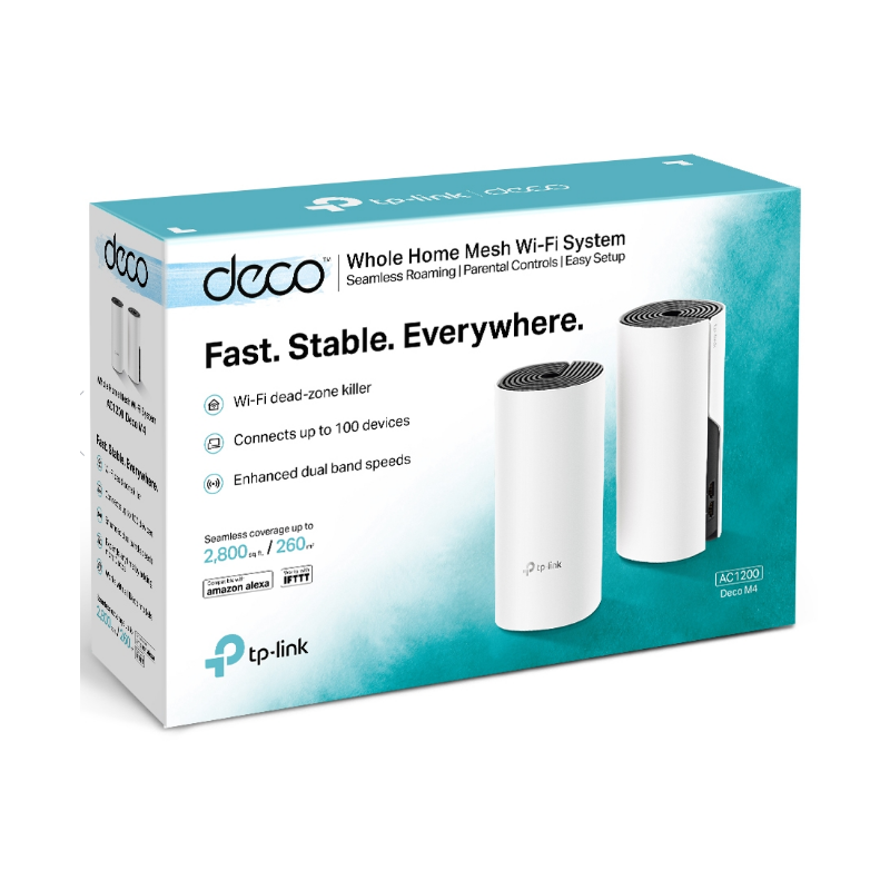 TP-Link Deco M4 (1-pack) AC1200 Whole Home Mesh Wi-Fi System.  Additional Unit For Existing Deco M4 Mesh