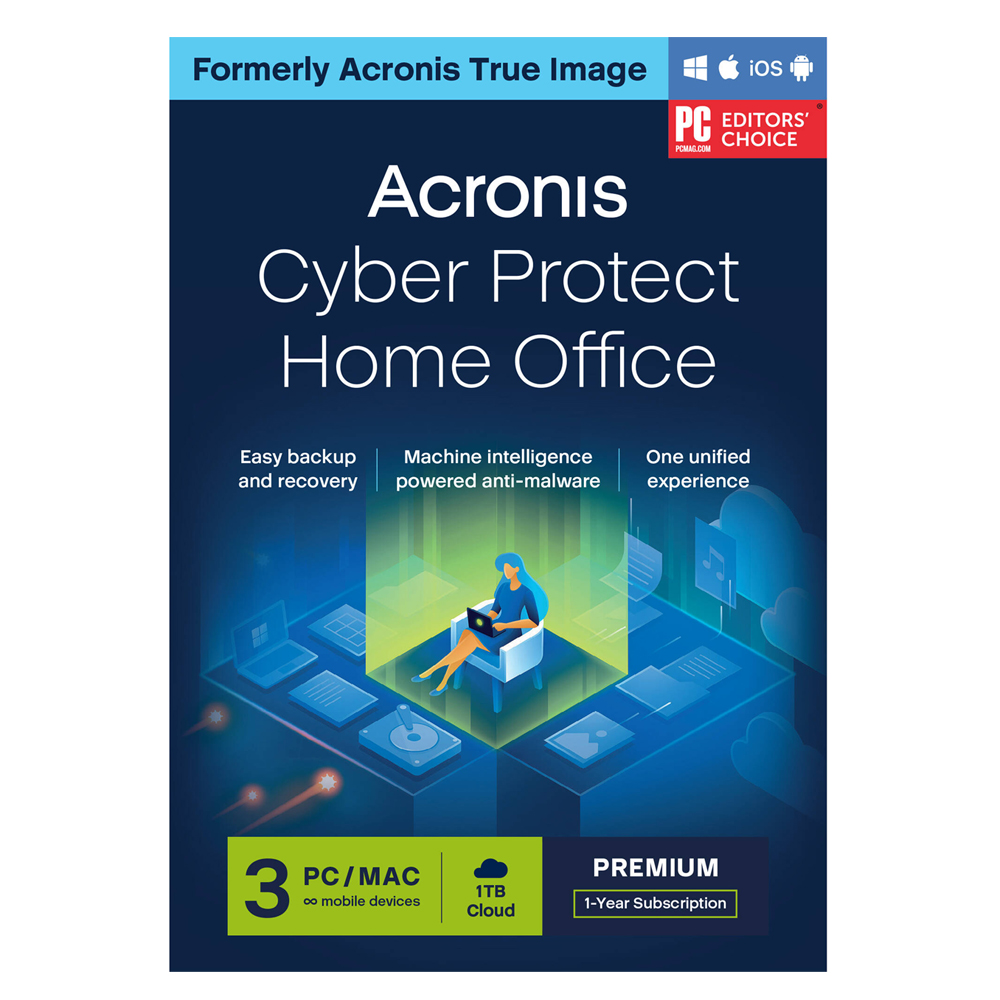 Acronis Cyber Protect Home Office Premium - 3 PC, 1 Yr 1TB