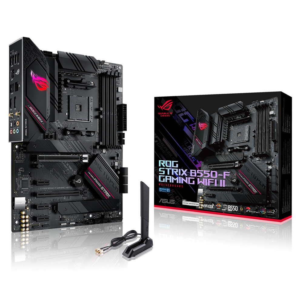 Asus Asus AMD B550 Ryzen AM4 Gaming ATX motherboard with PCIe 4.0, 12+2 teamed power stages, Intel 2.5 Gb Ethernet, WiFi 6E, SATA 6 Gbps, USB 3.2 Gen 2
