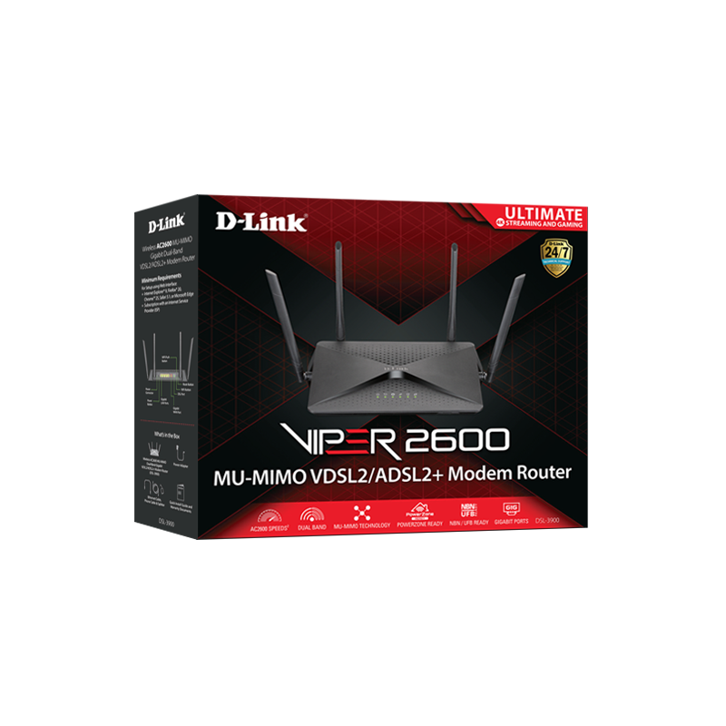 Dlink VIPER 2600 Wireless AC2600 ADSL2+/VDSL2 Modem Router