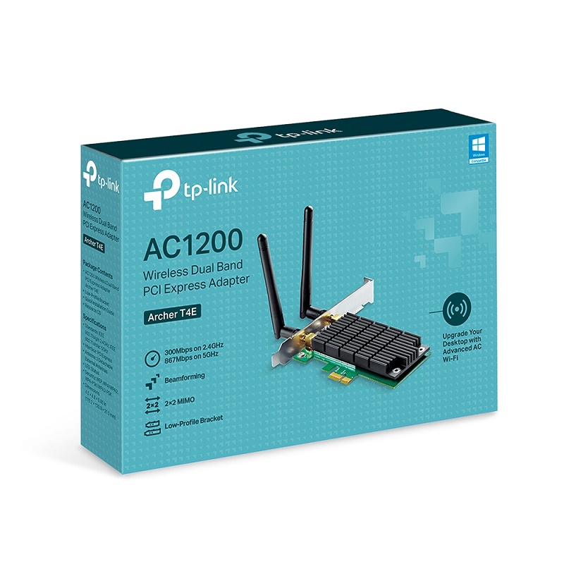 TP-LINK ARCHER T4E AC1200 DUAL BAND WIRELESS PCI EXPRESS ADAPTER, 3YR WTY ARCHER-T4E